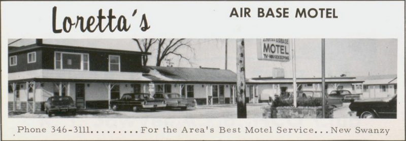 Lorettas Air Base Motel - 1969 High School Yearbook Photo